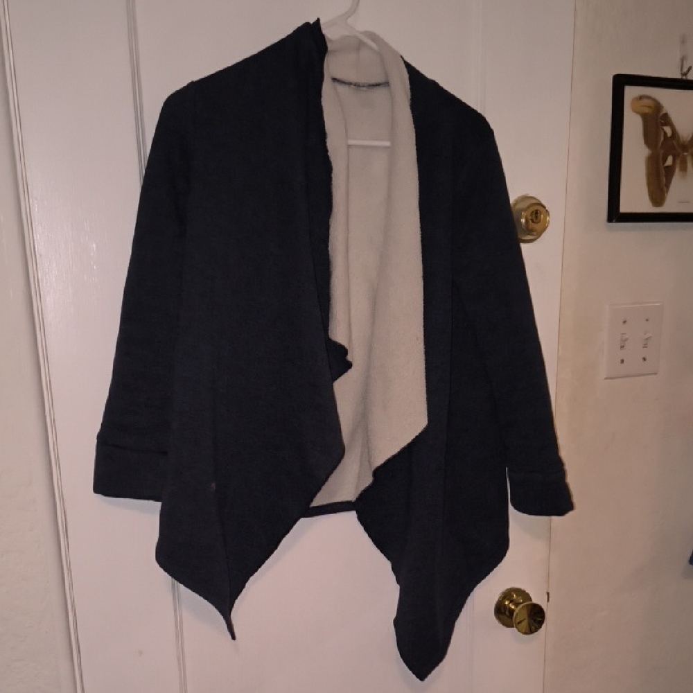 Old Navy | Navy Blue and Cream Open Front Cardigan